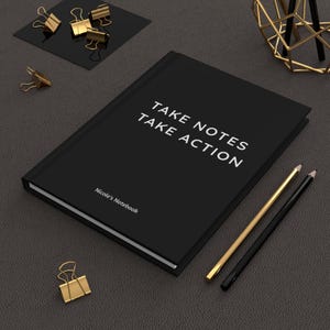 Motivational Hardcover Notebook, Personalized Journal, Positive Quote, Gift for Her, Planner, Gift for Students, Writers, Creatives