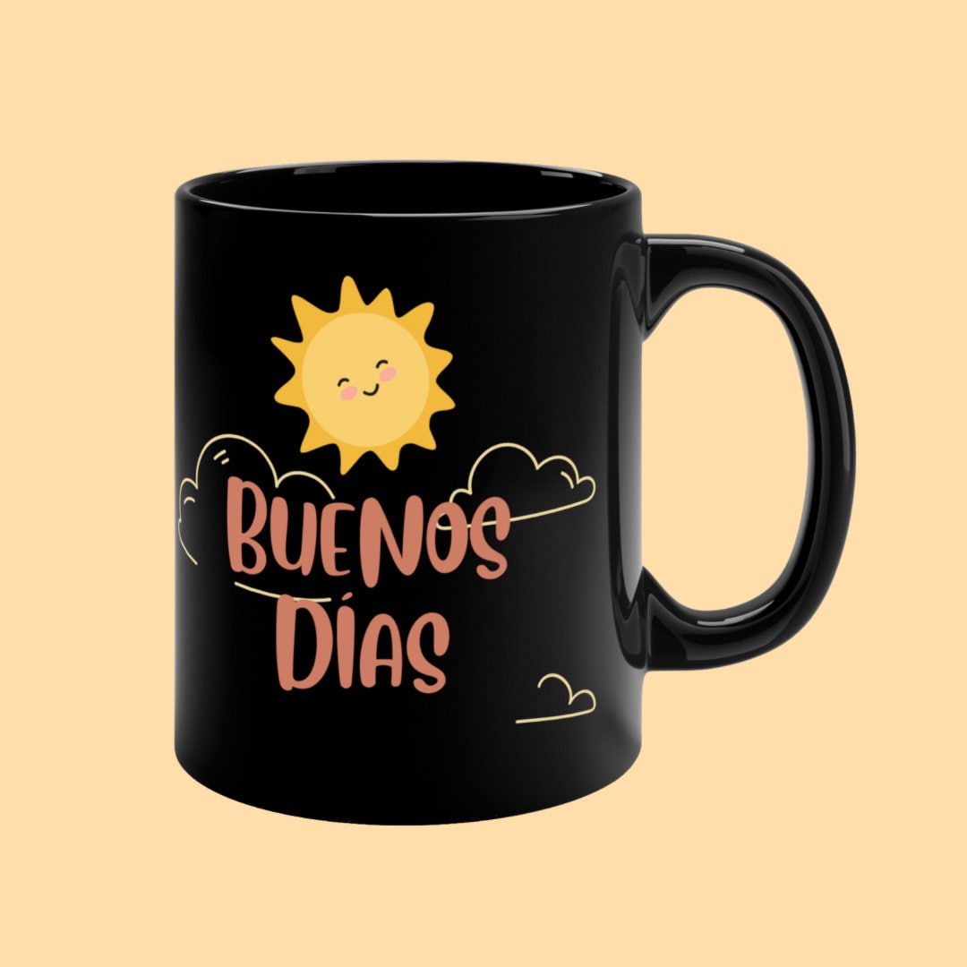 Buenos Dias Mug: Spanish Coffee Cup With Sun \u0026 Clouds - Etsy, image size:1080x1080