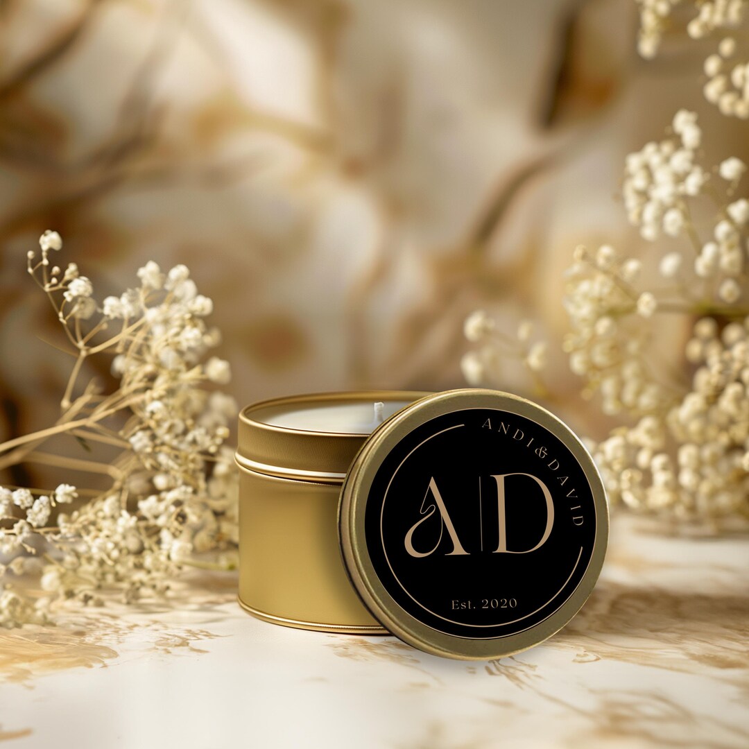 50 Personalized Wedding Favor Candles: Soy Wax Tins, Set of 50 - Etsy