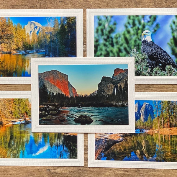 Yosemite Photo Cards - 5x7 Photo Cards, Photo Note Cards with Envelopes, Handmade Cards, Handmade Greeting Cards - Set Nature Note Cards