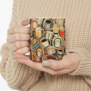 Tassen auf Tassen Kaffeetasse: Schrullige und lustige Keramiktasse für Kaffeeliebhaber