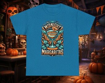 Midnight Margaritas Shirt - Tequila, Witchcraft, and Halloween Vibes | Haunted Spirits: Witch Shirt, Margarita Lovers - Spooky Tee | v01
