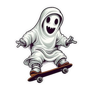 Creep it real, Cute, the dead still shred, Kiss-Cut Vinyl Decals, skate or die, hoodie for the hood, board hoard, skeleton, trick or treat