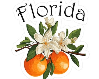 Sticker Florida State Flower oranjebloesem - perfecte vinylstickers voor elk oppervlak | Prachtig symbool van de natuurlijke schoonheid en trots van Florida