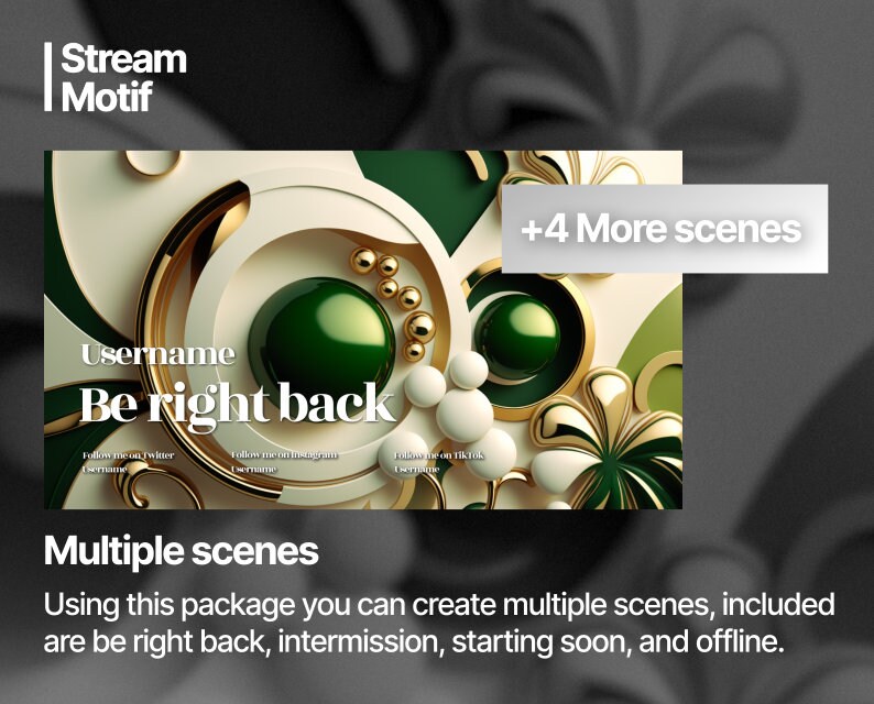Lucky Luxury Stream Package Design Overlays, Stream Scenes, Alerts ...