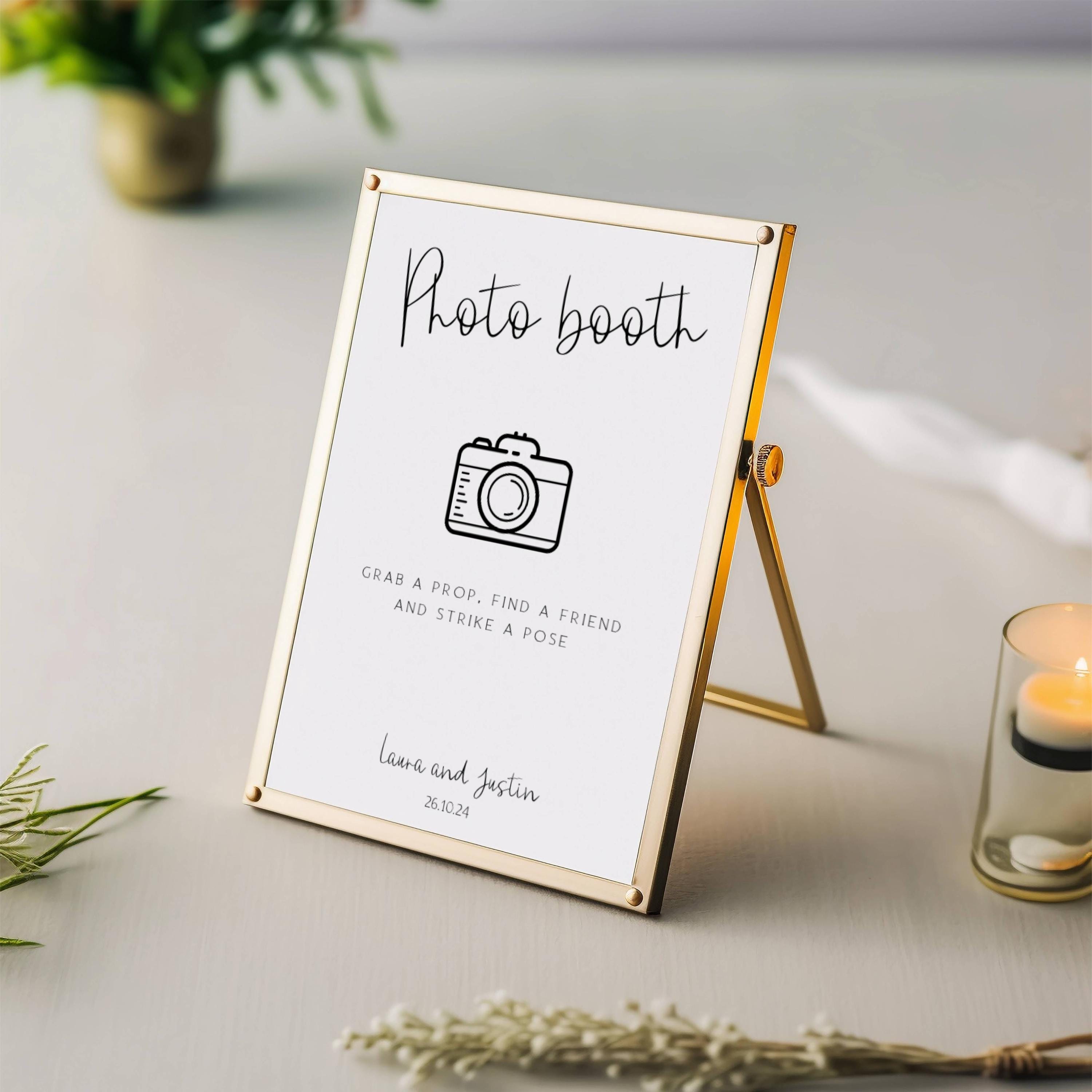 Minimalist Wedding Photo Booth Sign Template (digital Download) - Etsy
