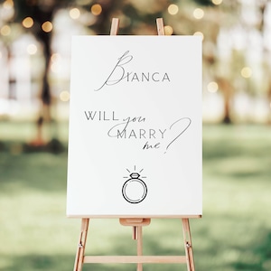 Will You Marry Me Sign, Proposal Template, Engagement Prop, Marry Me Poster, Personalized Proposal Sign, Instant Download FLD101 - 5 sizes