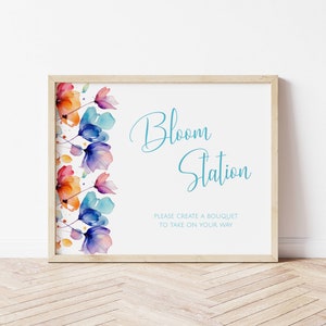 Bouquet Sign Template, Build a Bouquet Template, Make a Bouquet Sign, Landscape Flower Bar Sign, Wedding Sign  FLD044 - 5 x 7&quot; & 8 x 10&quot;