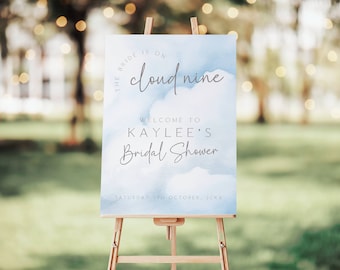 Cloud Nine Bridal Shower Welcome Sign Template (Digital Download)