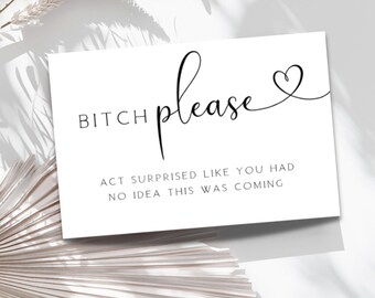 Funny Bridesmaid Proposal Card, Maid of Honor (Digital Download)