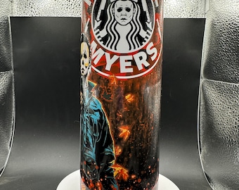 Michael Myers, Starbucks, Halloween, sublimation, 20 oz tumbler