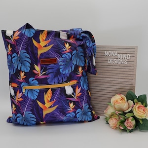 Baumwolltasche mit Tukan Motiven