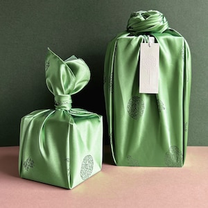 Korean Traditional Bojagi Set [2 Bojagi + 1 Tag] Reusable Gift Wrapping Cloth Fabric Dohl Party Table Decor 돌 백일 보자기