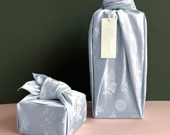 Korean Traditional Bojagi Set [2 Bojagi + 1 Tag] DIY Kit Reusable Gift Wrapping Cloth Fabric Dohl Party Table Decor 돌 백일 보자기