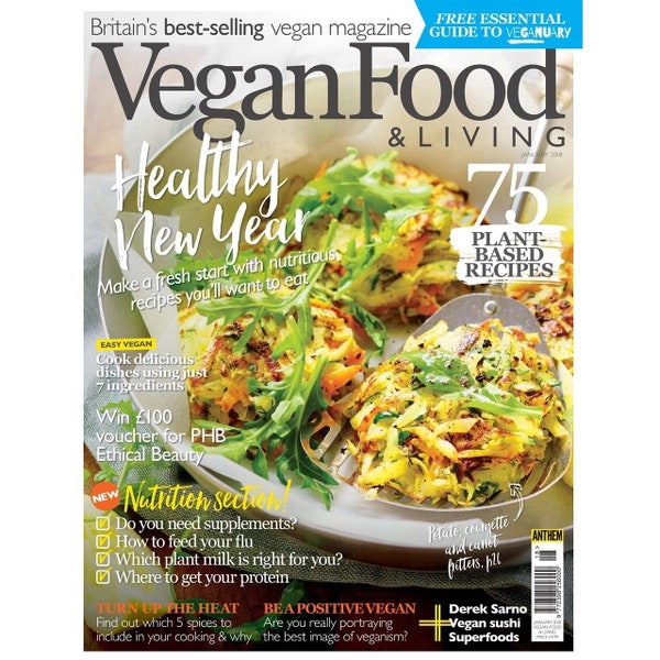 Vegan Food & Living Magazine London Anthem Publishing JANUARY 2018 Back Issue