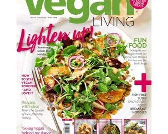 Vegan Living UK magazine Lifestyle Plantbased Retired Back Issue 18 May 2018 NEW