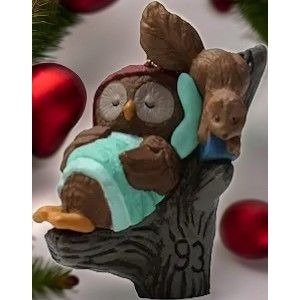 Vintage Retired Collectible Hallmark Keepsake Ornament Owliver with Squirrel 1993 New In Box 2nd in Series