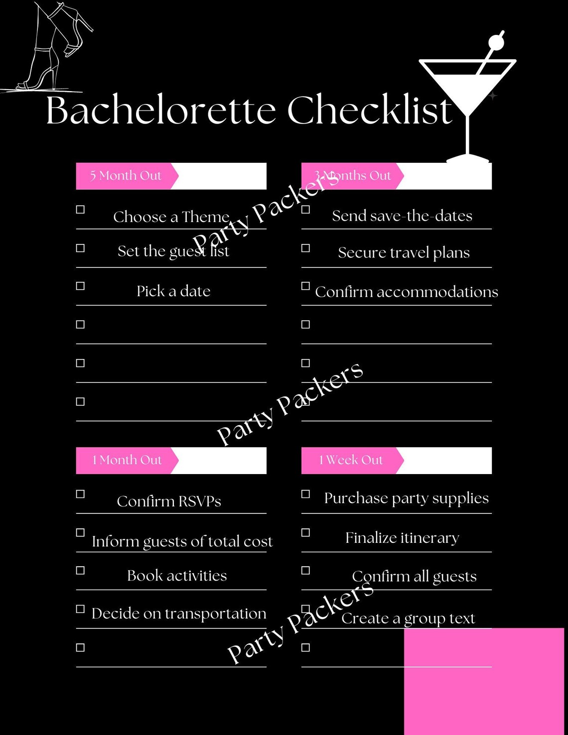 Bachelorette Checklist Etsy