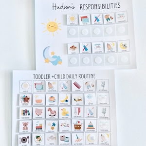 Tabla de tareas de verano para niños - Horario de verano - Tabla de responsabilidad diaria para niños - Tarjetas de tareas - Tarjetas de tareas editables