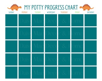 Dino Potty training, Potty Sticker chart, Reusable Potty Chart, Potty Progress Chart, Kids Bathroom Chart, Toddler Potty Chart, Toilet Chart