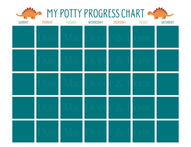 Dino Potty Training, Potty Sticker Chart, Reusable Potty Chart, Potty