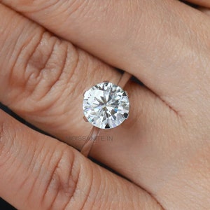 2.00CT Round Cut Diamond Ring Beautiful Silver Simulated Solitaire Ring 14K White Gold Pave Ring wedding anniversary promise to her!