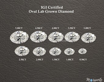 Oval Lab Grown Diamond: 1-5 CT IGI Certified Loose Stone