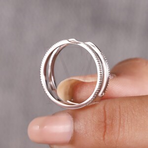 Women Simple Wedding Ring for Round Solitaire
Gifts for her
Solid Gold Ring Enhancer Band
Vintage Milgrain Art Deco Bridal Matching Guard Ring
Plain Gold Stacking Promise Anniversary Band for Her