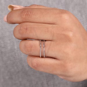 Dainty anniversary matching ring
Curved Double Guard Jacket Band Stacking bridal
Plain solid gold Enhancer Guard wedding band
Double Curved stacking ring
Promise white gold wedding ring
Anniversary bridal ring Jacket Band