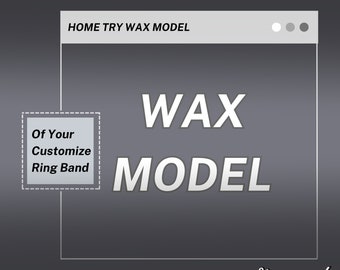 Wedding Band Wax Model | Home Try - On Wax Sample Service |  **Please read item description before purchasing!!!