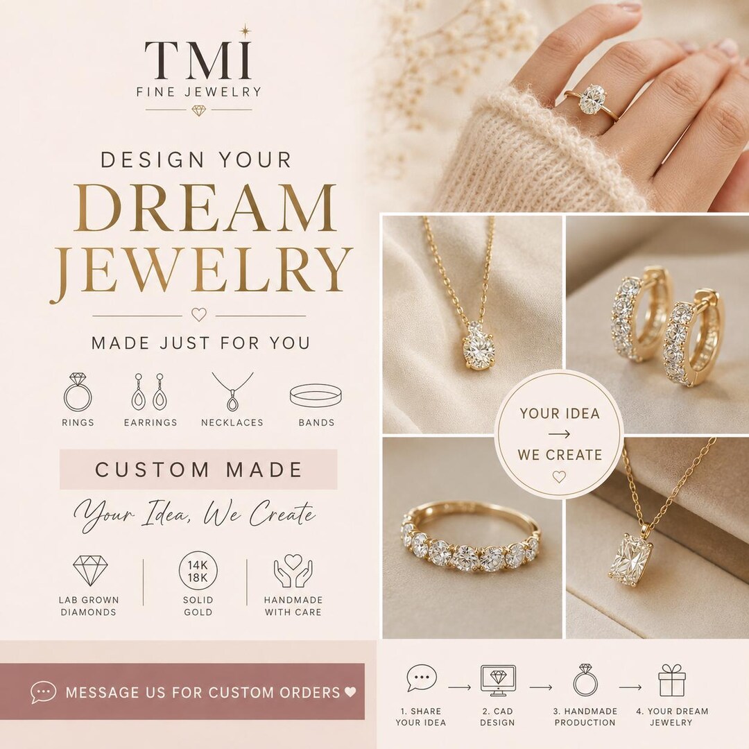 Custom Ring Order Examples Custom Fine Jewelry Order | Design Your Dream Ring Necklace Earrings ...