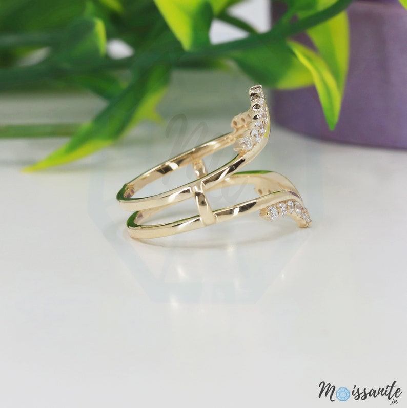 Guardjacket Round Moissanite Ring for Women Enhancer Wedding Etsy