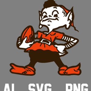 May include: A cartoon elf wearing a red and brown outfit holds a football. The elf is smiling and has a mischievous look on its face. The background is gray.