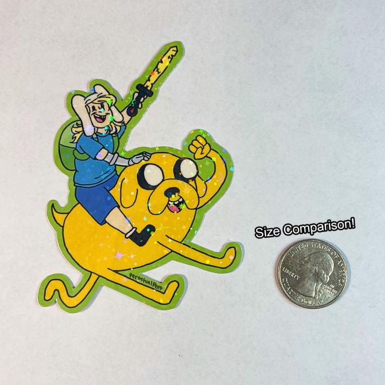 Sticker Fnn Finn and Jake Holographic Sticker - Etsy