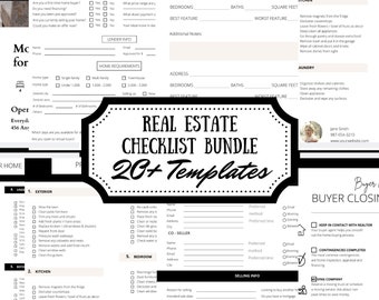 Lista de verificación inmobiliaria: plantillas editables (descarga digital)