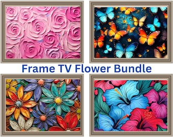 Frame TV Art, Flowers and Butterflies Digital Set (Digital Download Bundle)