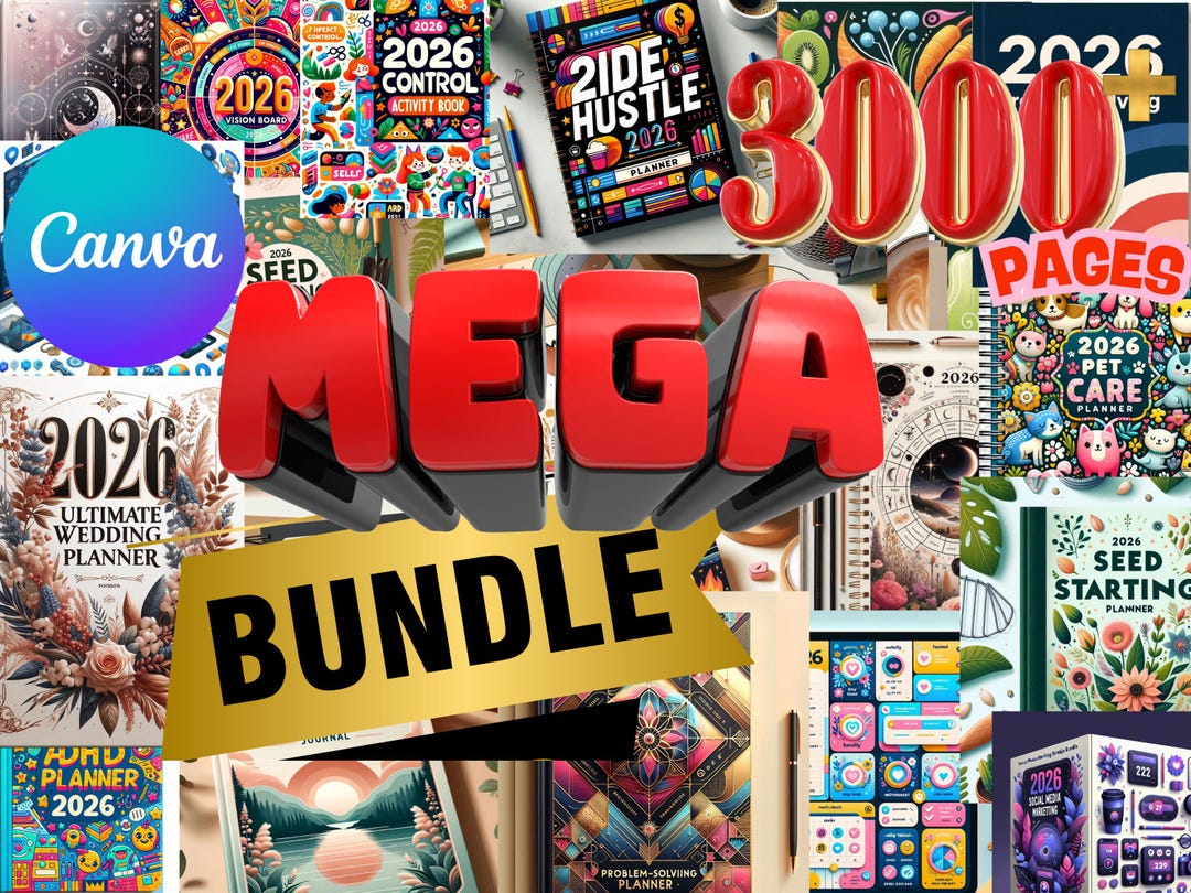 2026 MEGA Planner Bundle preview collage
