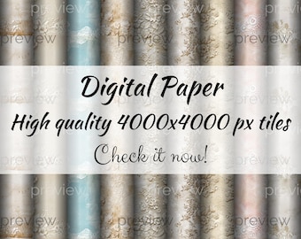 Vintage Floral Lace Digital Paper:  Wedding Pattern (Digital Download)