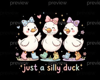 Just a Silly Duck PNG Design - Digital Illustration - Instant Download