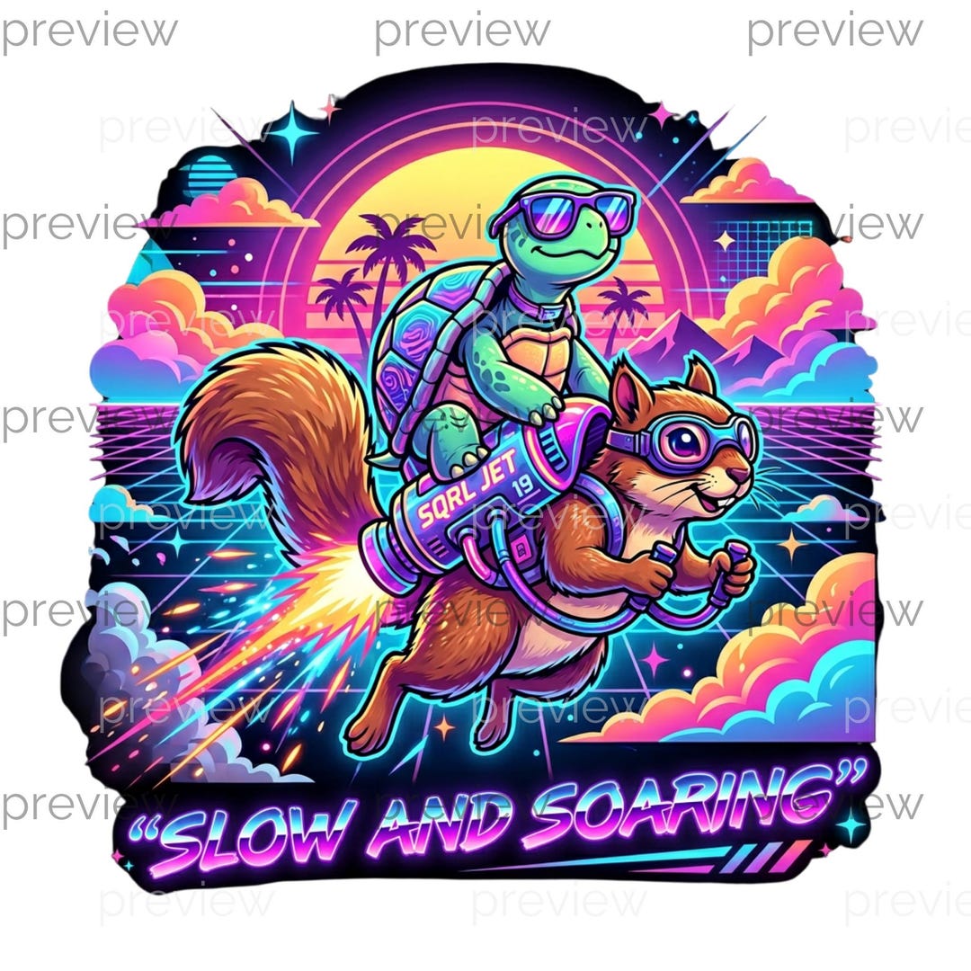 Jetpack Squirrel PNG Clipart - Digital Illustration - Instant Download ...