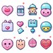 Sprite Sheet, Health and Life Icons, Video Gaming, Kawaii Style ...