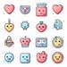 Sprite Sheet, Health and Life Icons, Video Gaming, Kawaii Style ...