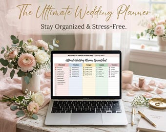 Ultimate Wedding Planner Google Sheets Template | Digital Spreadsheet | Budget, Guest List, Timeline & Checklist