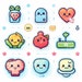 Sprite Sheet, Health and Life Icons, Video Gaming, Kawaii Style ...
