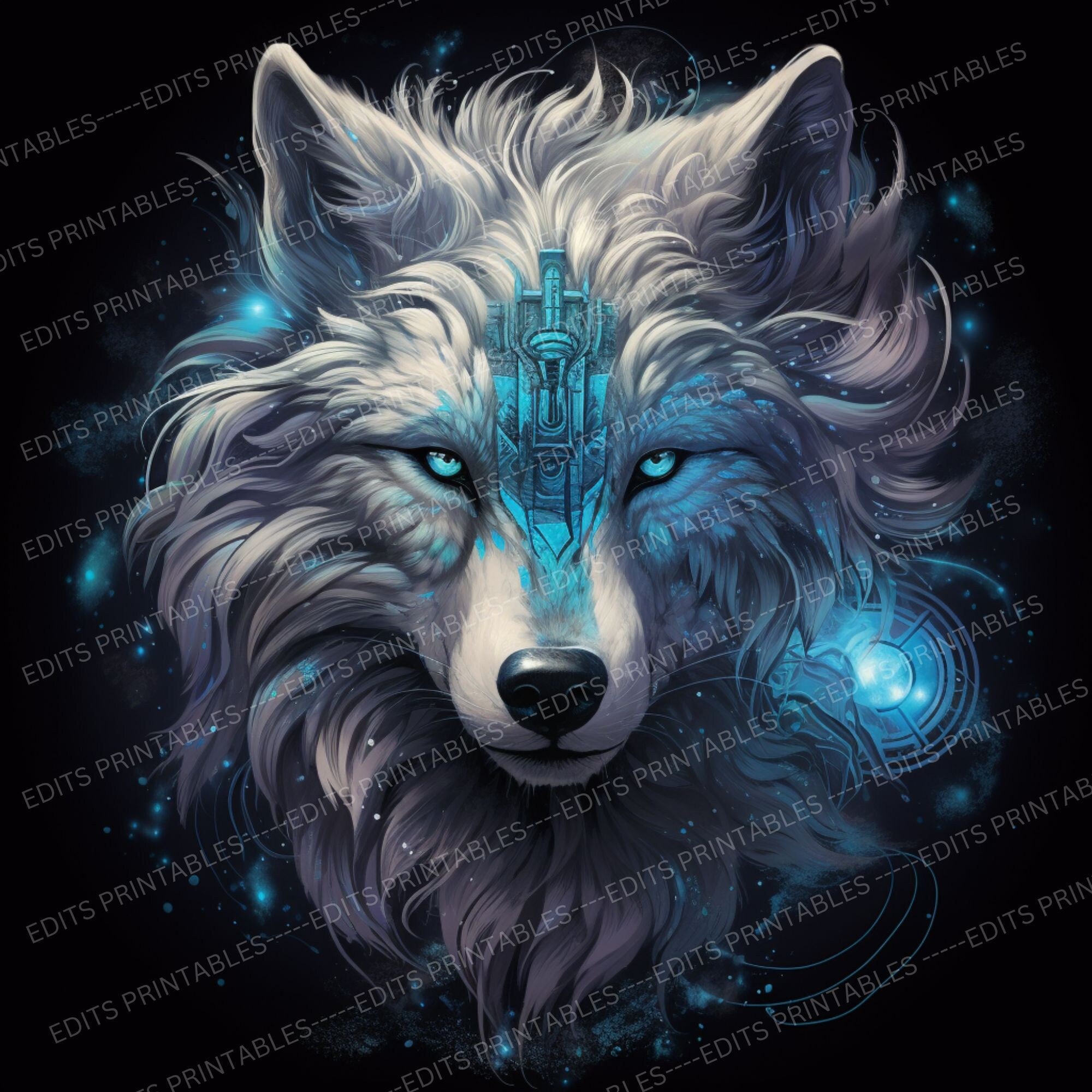 Wolf Clipart Mystical Interpretations Instant Download JPEG - Etsy