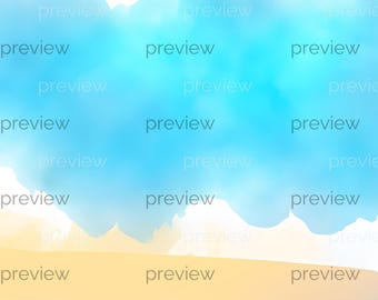 Watercolor Gradient Digital Paper: Blue & Yellow (Digital Download)