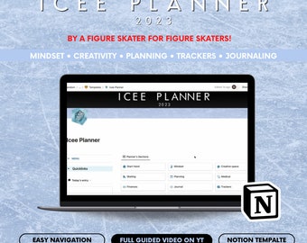 2023 Icee Planner | The Ice Skater Digital Planner • Notion Template