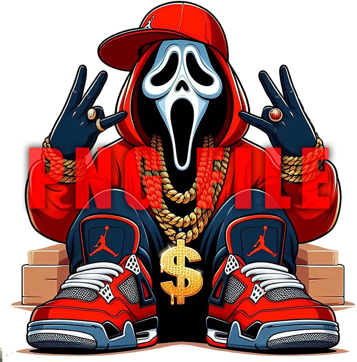 Ghost Face Gangster Character Dollar Sign, Rapper, , Hip Hop, Gangster ...