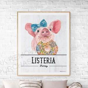 Funny Vegan Image - Listeria - Microbiology - (re-sizable) 25&quot;x 31&quot;  DIGITAL DOWNLOAD Parody Sarcastic High Resolution Image