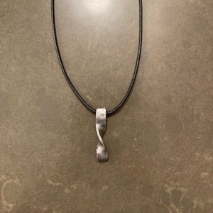 Forged twisted pendant necklace